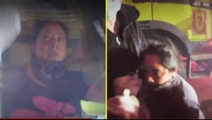 Video muestra momento en que mamá entregó a sus dos hijas a bomberos para salvarlas de incendio en Penco