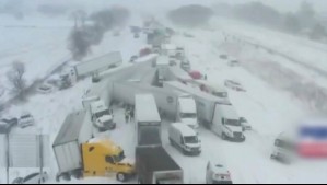 Más de 100 vehículos colisionan en carretera de EEUU en medio de tormentas invernal