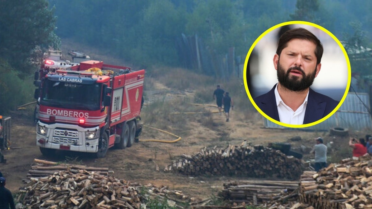 Presidente Boric condena ataque a carro de Bomberos en Angol en medio de la emergencia de los incendios forestales