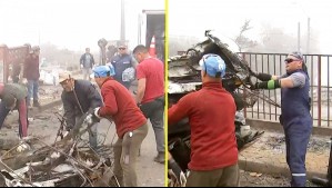 'Estamos empatizando con la gente': Reos ayudan a limpiar terrenos devastados por incendios en Punta de Parra