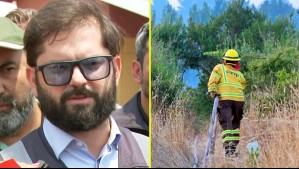 Boric en zona de los incendios: Comprometió más recursos y descartó reunirse 'en terreno' con Kast