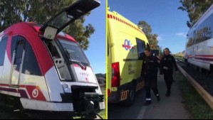 Nuevo choque ferroviario en España: Ahora colisionaron tren metropolitano con una grúa