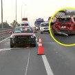 Un choque múltiple se registró en las primeras horas de este viernes en la autopista Vespucio Sur, a la altura de la salida de Las Torres, lo que terminó con lesionados de carácter leve y congestión en la ruta.