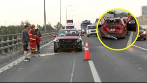 Choque múltiple genera congestión en la autopista Vespucio Sur: Hay lesionados de carácter leve