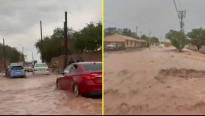 Videos muestran intensas lluvias e inundaciones en San Pedro de Atacama: Hay Alerta Temprana Preventiva en tres regiones del norte