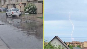 Lluvias en la zona central: Videos muestran rayos y relámpagos en distintos puntos