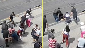 Video muestra el regreso de los lanzazos al centro de Santiago: Le robaron cadena de oro a turista brasileño