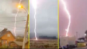 Impactantes registros de las tormentas eléctricas de la zona sur: Videos muestran intensidad de los truenos y relámpagos