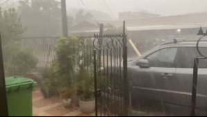 ¡Un verdadero diluvio! Video muestra la intensidad que alcanzaron las lluvias y granizadas de este sábado en la RM