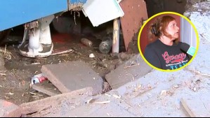 Baño quedó destruido: Intensas precipitaciones provocaron socavón en casa de Padre Hurtado