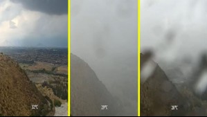 Temperatura bajó 5° rápidamente: Video de Bomberos muestra paso del intenso temporal del sábado en Maipú