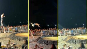 Video muestra 'guatazo' que terminó mal en Mejillones: Captan salto que dejó a joven inconsciente