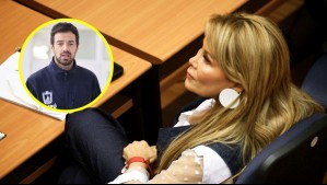 Cathy Barriga habla en el Centro de Justicia.