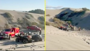 Fatal accidente en dunas de Ritoque: Un hombre muere y una mujer resulta lesionada tras volcar en cuatrimoto