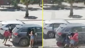 Todo quedó captado en video: Madre y su hija de 3 años sufren violenta encerrona afuera de jardín infantil en Maipú