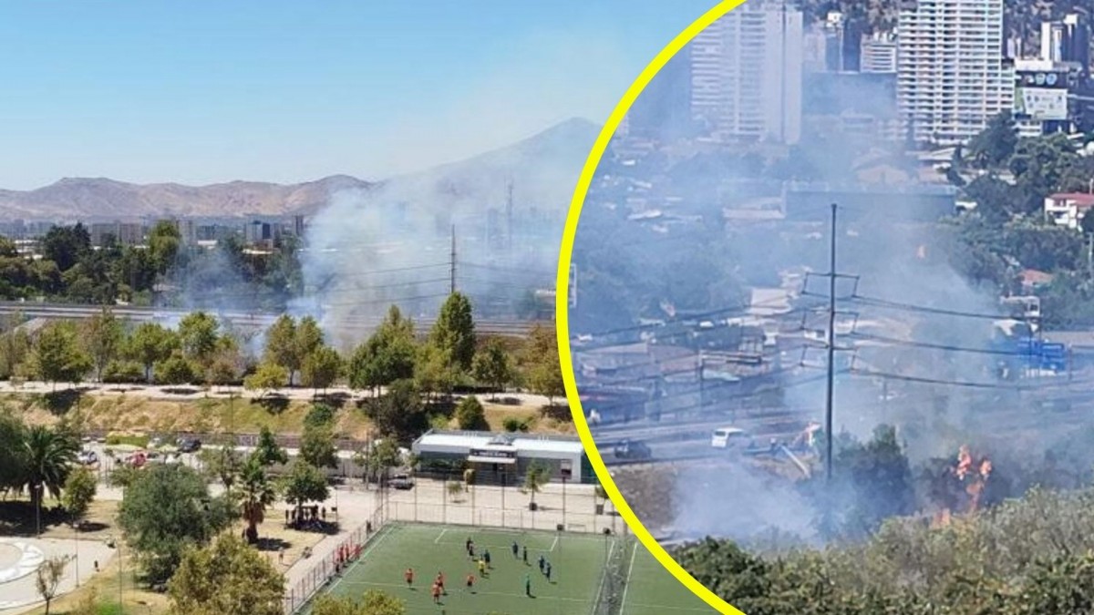 Bomberos combate 'incendio forestal' en el Parque de Los Reyes de Santiago: Ocho compañías han sido despachadas al lugar