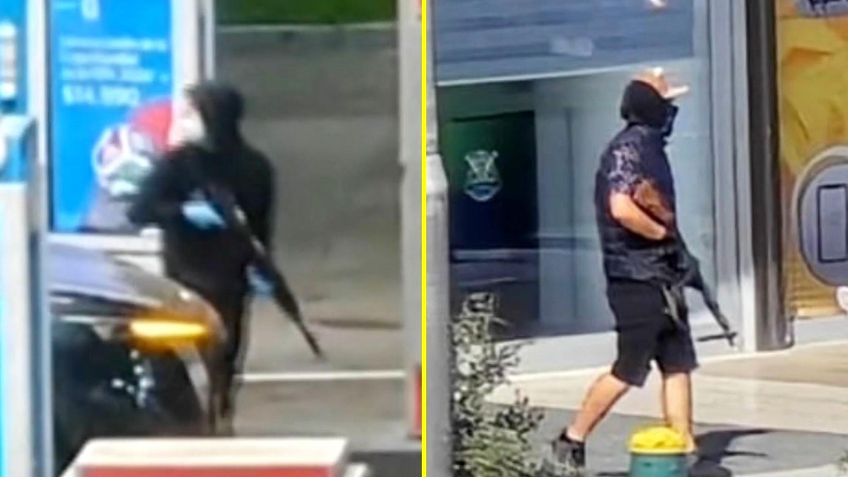 'La banda del fusil': Investigan a delincuentes que asaltaron estación de servicio con armas de gran calibre