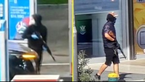 'La banda del fusil': Investigan a delincuentes que asaltaron estación de servicio con armas de gran calibre