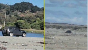 Captan a jeep que ingresó a humedal de Mantagua: Circuló por el sector de las dunas