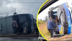 Un muerto y dos heridos deja volcamiento de micro en Talcahuano