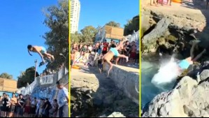 Peligrosos piqueros en playa de Valparaíso: Jóvenes se lanzan desde varios metros de altura en sectores rocosos