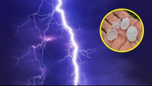 Meteorología emite alerta de tormentas eléctricas con 'probabilidad de granizos' en zonas de tres regiones del país
