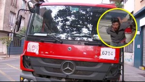 Terminó con la cara llena de sangre: Detenido sujeto que robó camión repartidor de bebidas y que chocó a cuatro autos