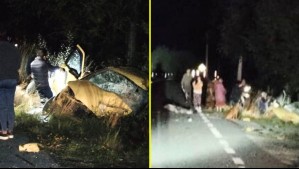 Colisión en región de Los Ríos deja cuatro muertos y seis heridos: Tercer vehículo atropelló a víctimas en la vía