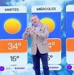 Jaime Leyton, meteorólogo de Mega, advirtió que esta semana se registrarán altas temperaturas en la Región Metropolitana, con máximas que podrían superar los 34 °C.