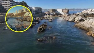 Instalan carpas frente al mar en playa Montemar: Es una zona protegida debido a presencia lobos marinos y nidos de aves