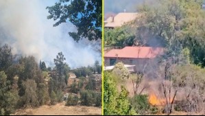 'Cercano a sectores poblados': Declaran Alerta Roja en Pirque por incendio forestal