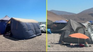Llegan veraneantes con autos y carpas a playas de Antofagasta: 'Esto era antes 3 kilómetros de toldos azules'