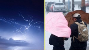 Tormenta eléctrica y precipitaciones en Chile.