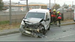 Intento de encerrona termina en grave accidente de tránsito en la Ruta 5 a la altura de Renca