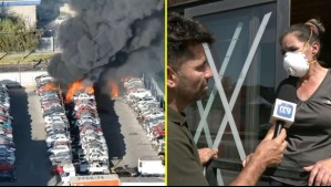 'El estruendo los tiró lejos': Testigos relatan momento en que mujer perdió el rastro de su esposo en incendio en Renca