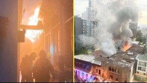 Incendio consume cité en el centro de Santiago: Se evacuó a residentes de cerca de 20 viviendas