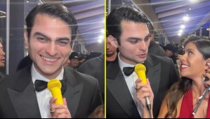 La reacción de Mateo Bocelli cuando periodista le pidió un saludo especial en el backstage de la Gala