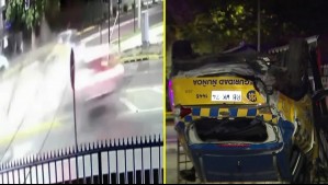 Video muestra impactante choque de patrulla municipal durante persecución por la Región Metropolitana