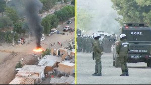 Operativo de desalojo en toma Dignidad de La Florida: Vecinos prendieron barricadas