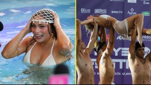 Con un baile y en bikini: Así fue el piscinazo de Skarleth Labra tras coronarse como Reina del Festival de Viña 2026