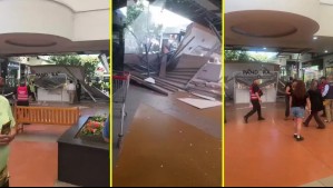 Colapsa centro comercial en Quilpué: Techo se derrumbó y cayó sobre el módulo de una tienda