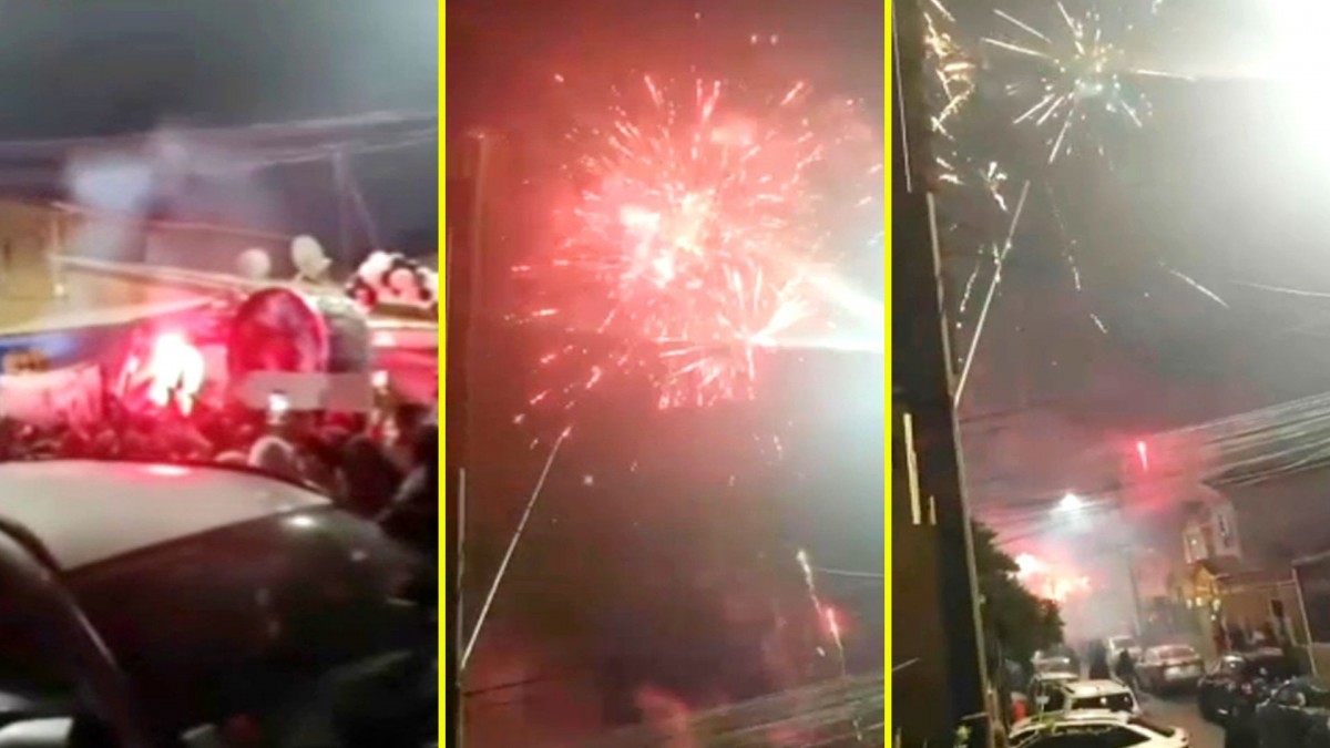 Fuegos artificiales y enfrentamientos con Carabineros se registraron en velorio de hincha de Colo Colo asesinado en Pudahuel