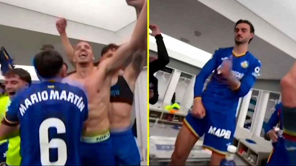 El alocado festejo del Getafe tras ganarle a domicilio al Real Madrid