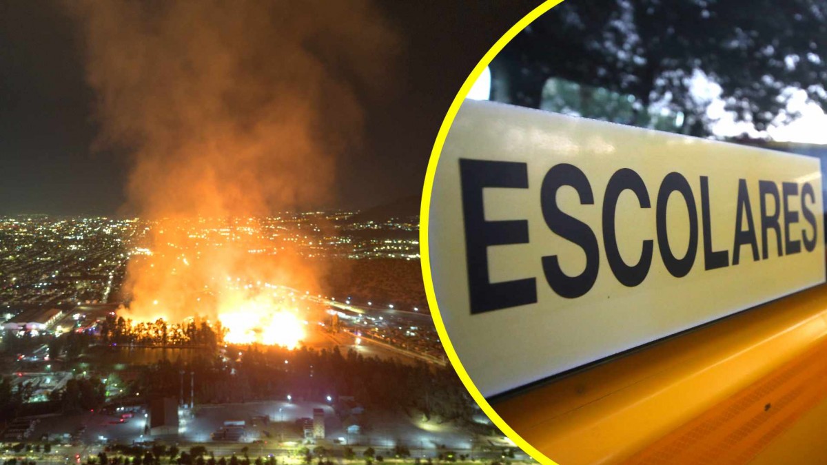 Suspenden clases para cuatro establecimientos educacionales de Puente Alto por incendio en la Papelera