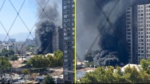 Incendio afecta la comuna de Estación Central: Está en zona de edificios residenciales