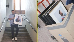 Comienza retiro de retratos oficiales del Presidente Boric en vísperas del cambio de mando