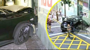 Conductor en estado de ebriedad chocó local comercial en el centro de Santiago