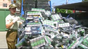 Video muestra gran cargamento de falsos cigarros en Estación Central: Se incautaron 150 mil cajetillas avaluadas $500 millones