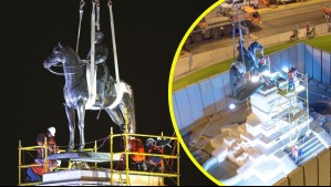 Estatua del general Baquedano regresó a Plaza Italia a cinco años de haber sido retirada