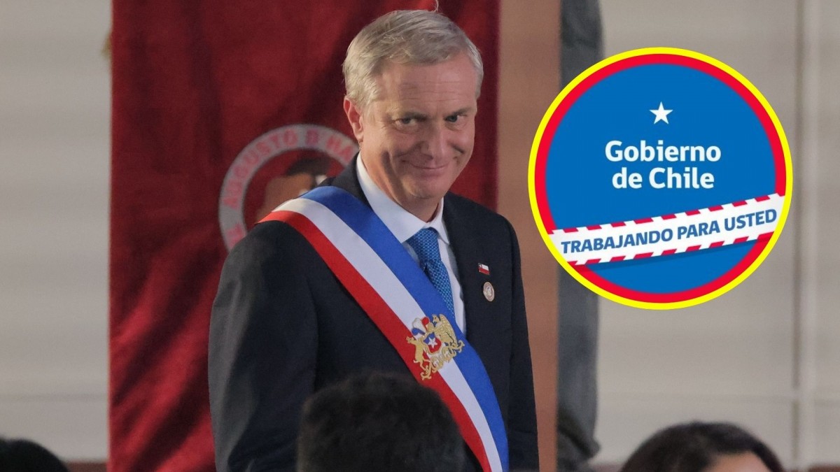 Frase 'Trabajando para usted' en el logo del Gobierno de Kast durará una semana